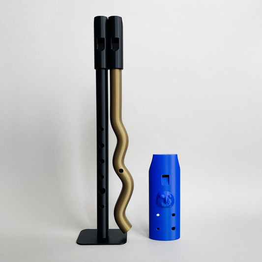 Set of 2 pipes (bronze wobbly blue bastard)